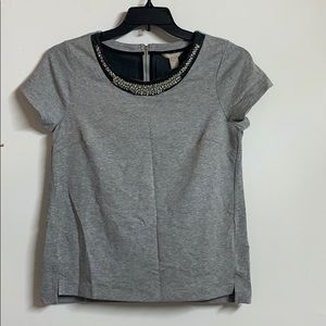 Banana Republic jeweled collar top size medium